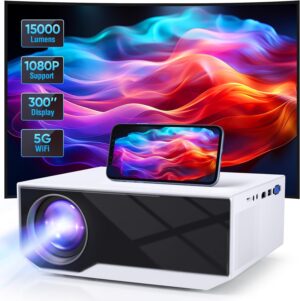 4K Beamer 15000 Lumen 5G WiFi Bluetooth Heimkino 300 Zoll