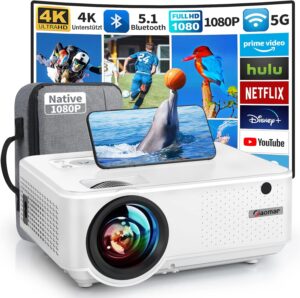 4K Beamer 16000 Lumen Full HD 1080P 5G WiFi Bluetooth