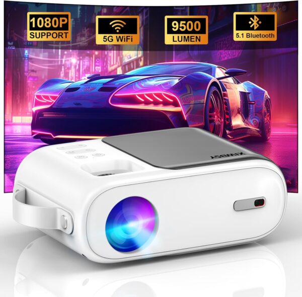 9500 Lumen 1080P Mini Beamer mit 5G WiFi Bluetooth