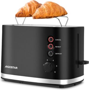 Aigostar Energy 30JRL Toaster 2 Scheiben 800W Schwarz