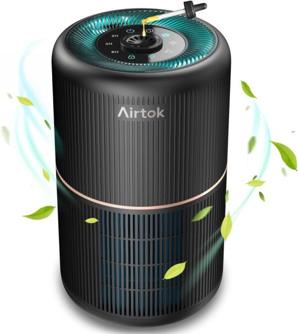 AIRTOK Luftreiniger AT-1000 HEPA Aromatherapie Schwarz