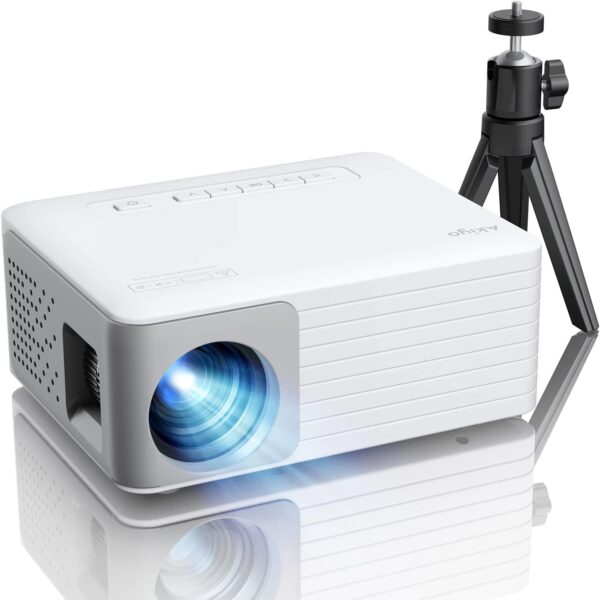 AKIYO O1 Mini Beamer Full HD 1080P mit Stativ