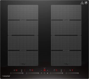 AMZCHEF Induktionskochfeld 4 Zonen 7400W 9 Stufen