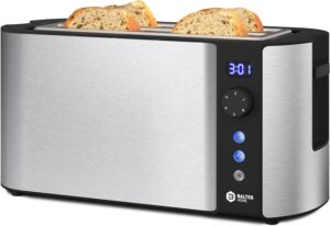 Balter TS-04-LCD Toaster 4 Scheiben Edelstahl Silber