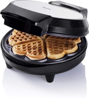 Bestron Waffeleisen ASW238 Herzwaffeln 700W Schwarz