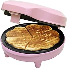 Bestron Waffeleisen Rosa Herzwaffeln Retro 700W