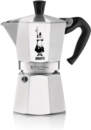 Bialetti Moka Express 6 Tassen Espressokocher Silber