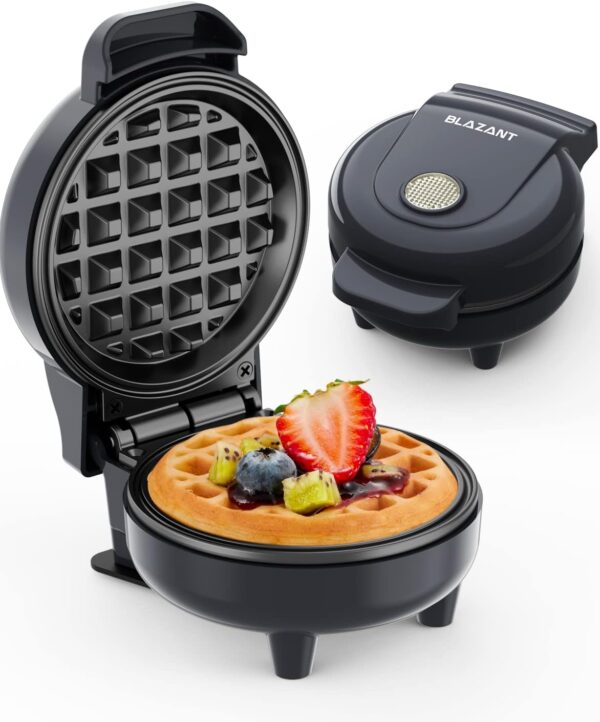 BLAZANT Mini Waffeleisen 550W Grau