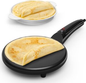 Crepes-Maker elektrisch 800W antihaft Cool-Touch tragbar