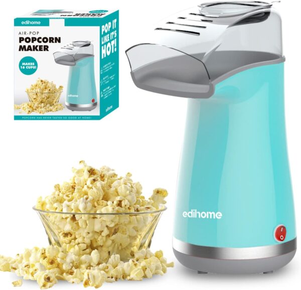 Edihome Popcornmaschine 1200W Blau Series