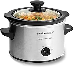 Elite Gourmet MST-250XS Slow Cooker 1,5L Edelstahl