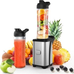 Enfmay Mixer 350W Smoothie Maker mit 2x600ml Flaschen