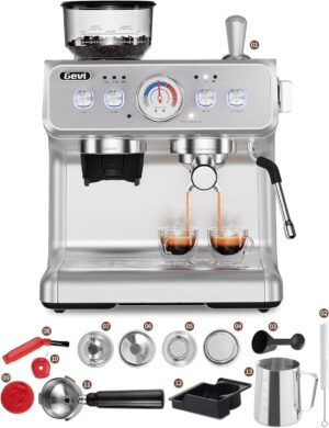 Gevi 5403 Espressomaschine mit Milchaufschäumer