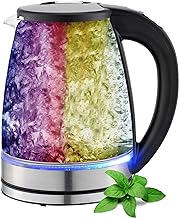 Glas Wasserkocher 1,8L LED BPA-frei Edelstahl