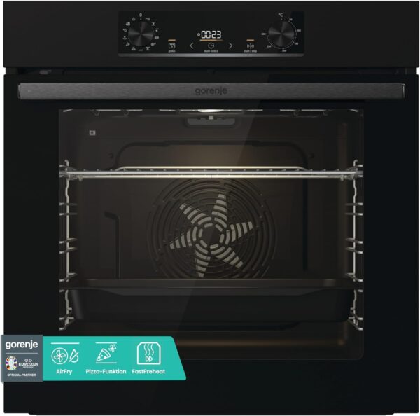 Gorenje BPS6737E02B Einbau-Backofen 77L Pyrolyse Schwarz