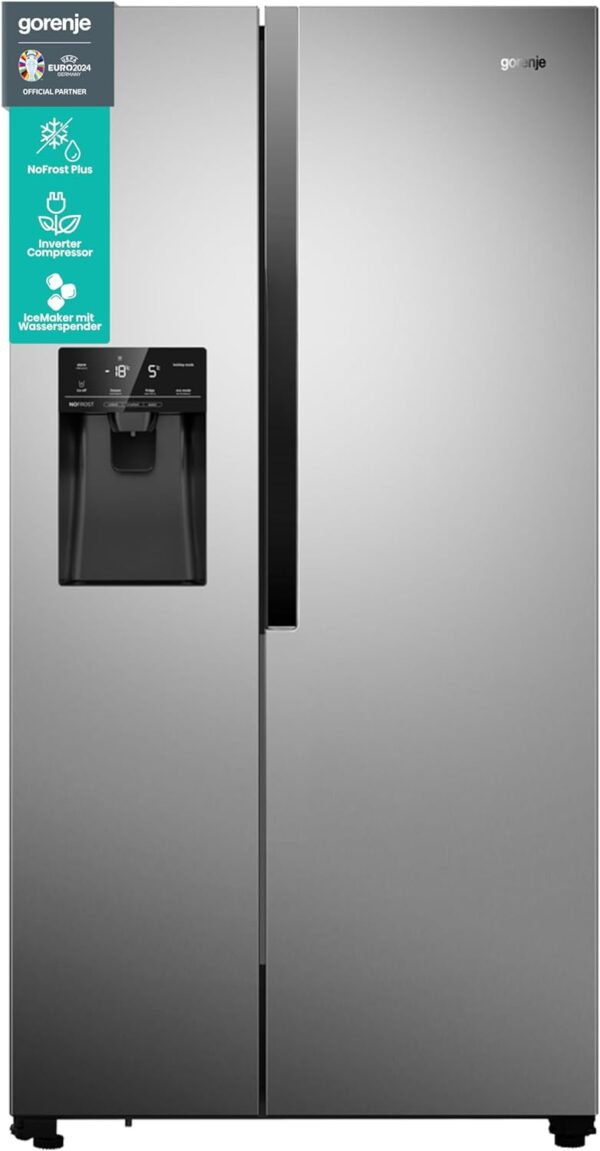 Gorenje NRS9EVX Side-by-Side Kühlschrank Edelstahl