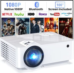 HOPVISION Mini Beamer 4K Full HD 1080P Bluetooth 5.1