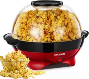 HOUSNAT 800W Popcornmaschine 5.5L Antihaft