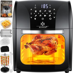 KESSER XXL Airfryer 9in1 1800W Heißluftfritteuse Schwarz