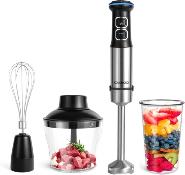 Kolohoso 1500W Stabmixer Set 4-in-1 Pürierstab 21 Stufen