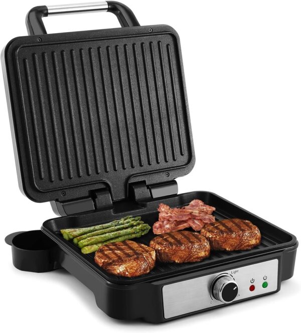 Kontaktgrill 1800W Panini Sandwich Edelstahl