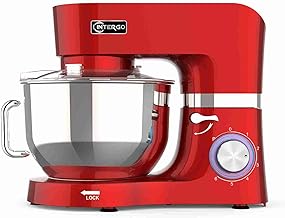 Küchenmaschine 1500W 6,2L Edelstahl Rot