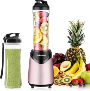 La Rêveuse Mix&Go Standmixer 300W Rosa 2 Flaschen