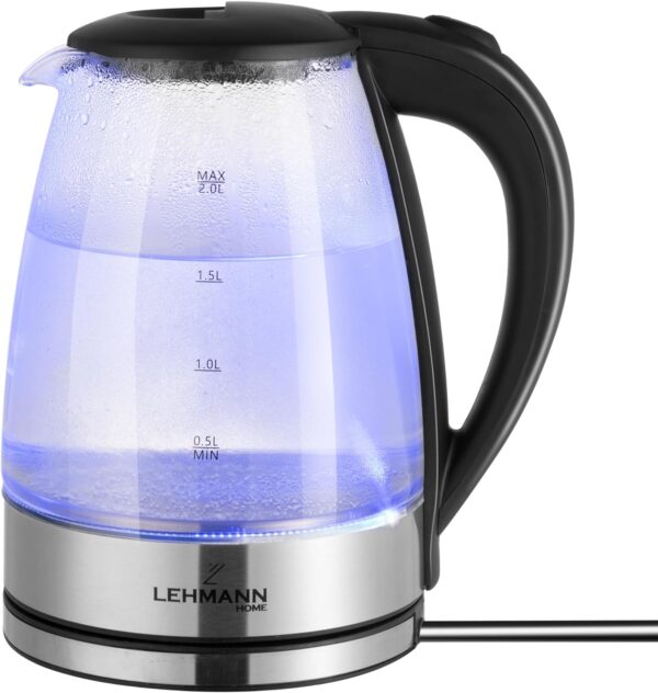 Lehmann LHOEK-2220 Glas Wasserkocher 2L 2200W LED