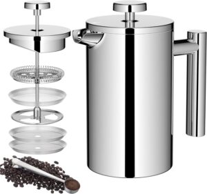 MeelioCafe French Press Edelstahl 650ml