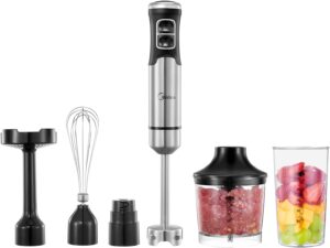 Midea Stabmixer 1000W 4-in-1 Edelstahl Set