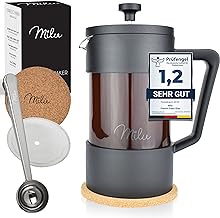 Milu French Press Kaffeebereiter 1000ml Schwarz