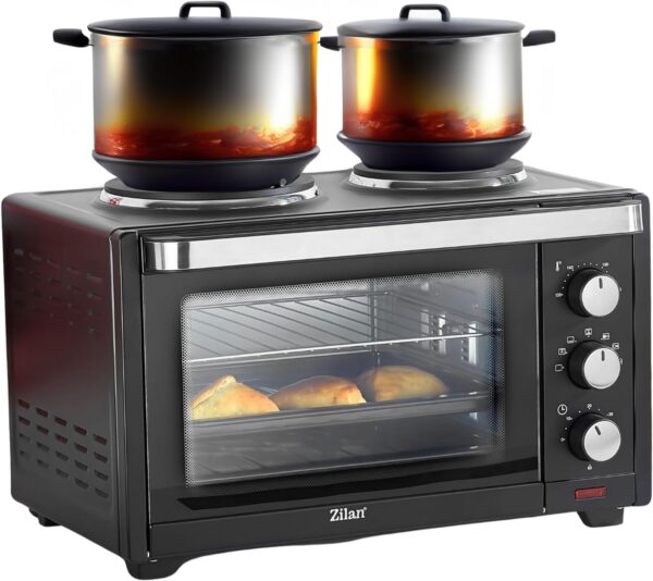 Mini Backofen 28L mit Herdplatten Drehspieß 3in1