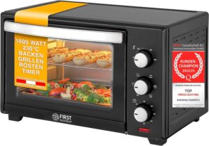 Mini-Backofen 30L 1600W Schwarz TZS First Austria