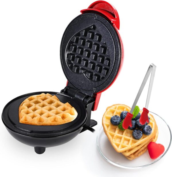 Mini Waffeleisen Herzform Antihaft Edelstahl