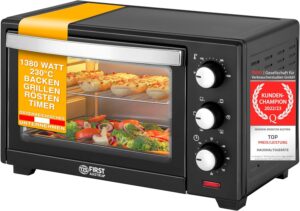 Minibackofen 20L 1380W Schwarz von TZS First Austria