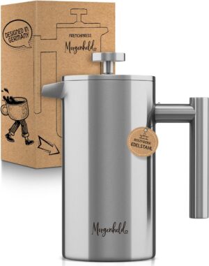 Morgenheld French Press 600ml Edelstahl 3 Tassen