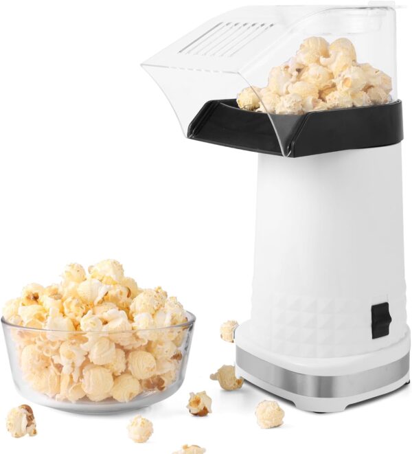 Nictemaw 1200W Heißluft-Popcorn-Maker ölfrei Weiß