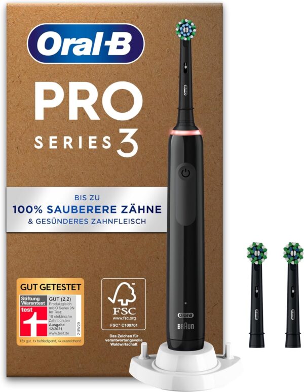 Oral-B Pro 3 Plus Elektrische Zahnbürste Schwarz