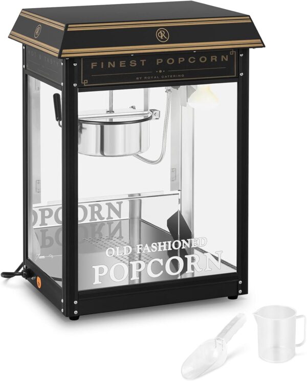 Popcornmaschine 1600W Gold Schwarz Royal Catering