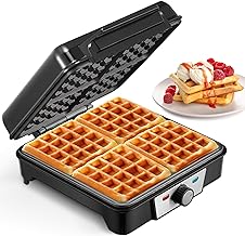 Reemix Waffeleisen RMX-1200 4 belgische Waffeln 1200W