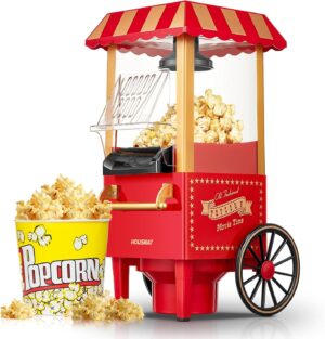 Retro Popcornmaschine 1200W Fettfrei Gesund