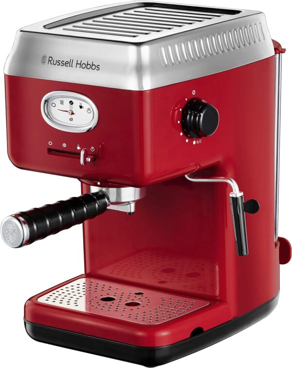 Russell Hobbs Retro Espressomaschine Rot 15 Bar