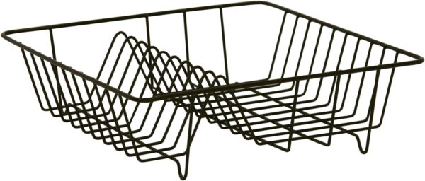 Schwarzer Geschirrabtropfkorb 35x9,5x34 cm