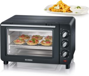 SEVERIN TO 2064 Mini-Backofen 14L 1200W Schwarz-Silber