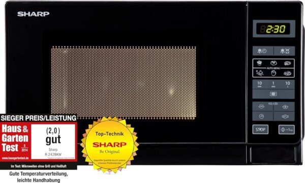 Sharp R242BKW Mikrowelle 20L 800W Schwarz