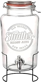 Smiths Mason Jar 5L Getränkespender Edelstahl Hahn