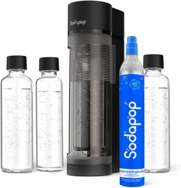 Sodapop Logan Wassersprudler Set mit CO2 und Flaschen