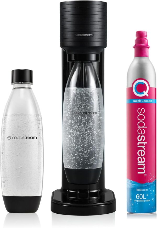 SodaStream Gaia Wassersprudler Schwarz 1L CO2-Zylinder