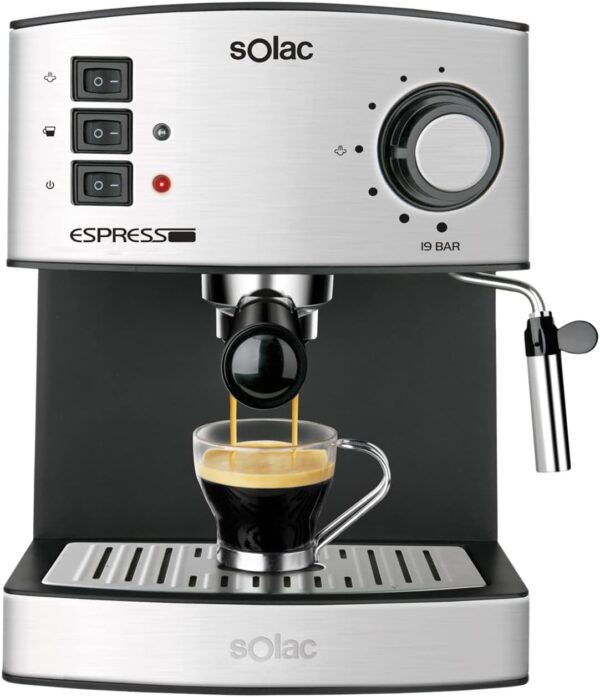 Solac CE4480 Espresso Maschine 19 Bar Edelstahl