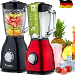 Standmixer 1400W Glas BPA-frei Schwarz